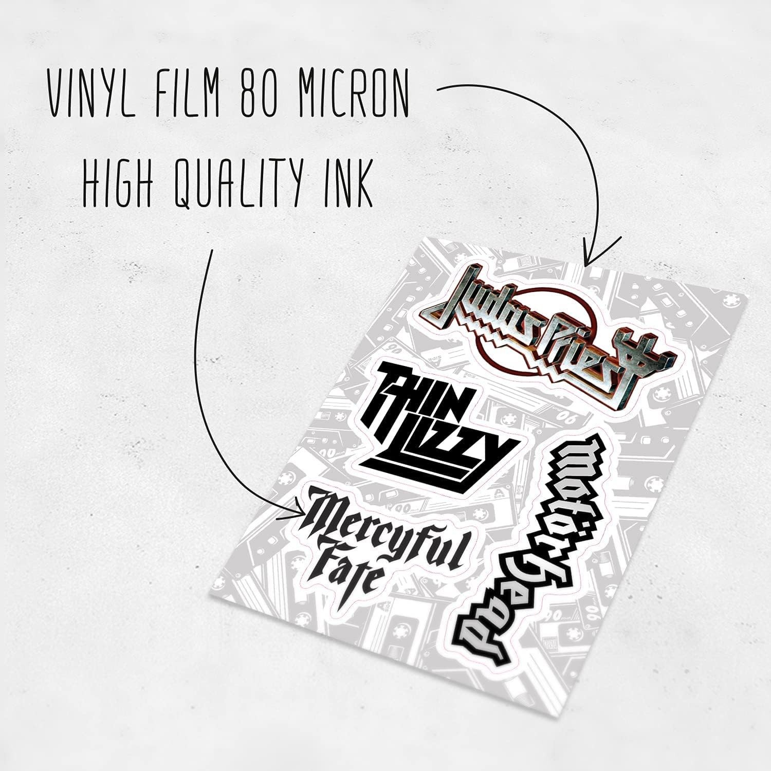 Durable and Waterproof 35-Piece Heavy Metal Sticker Pack for Creative Decor