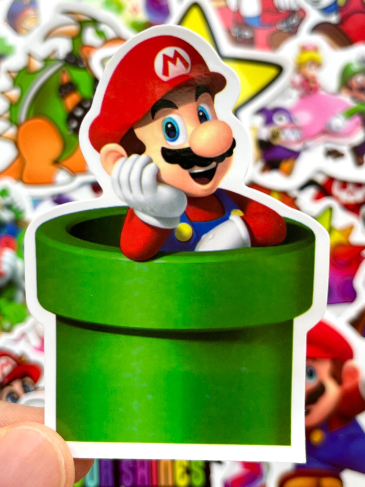 5-100 pcs Super Mario Bros Gamer Stickers, Princess Peach Luigi Laptop Decals