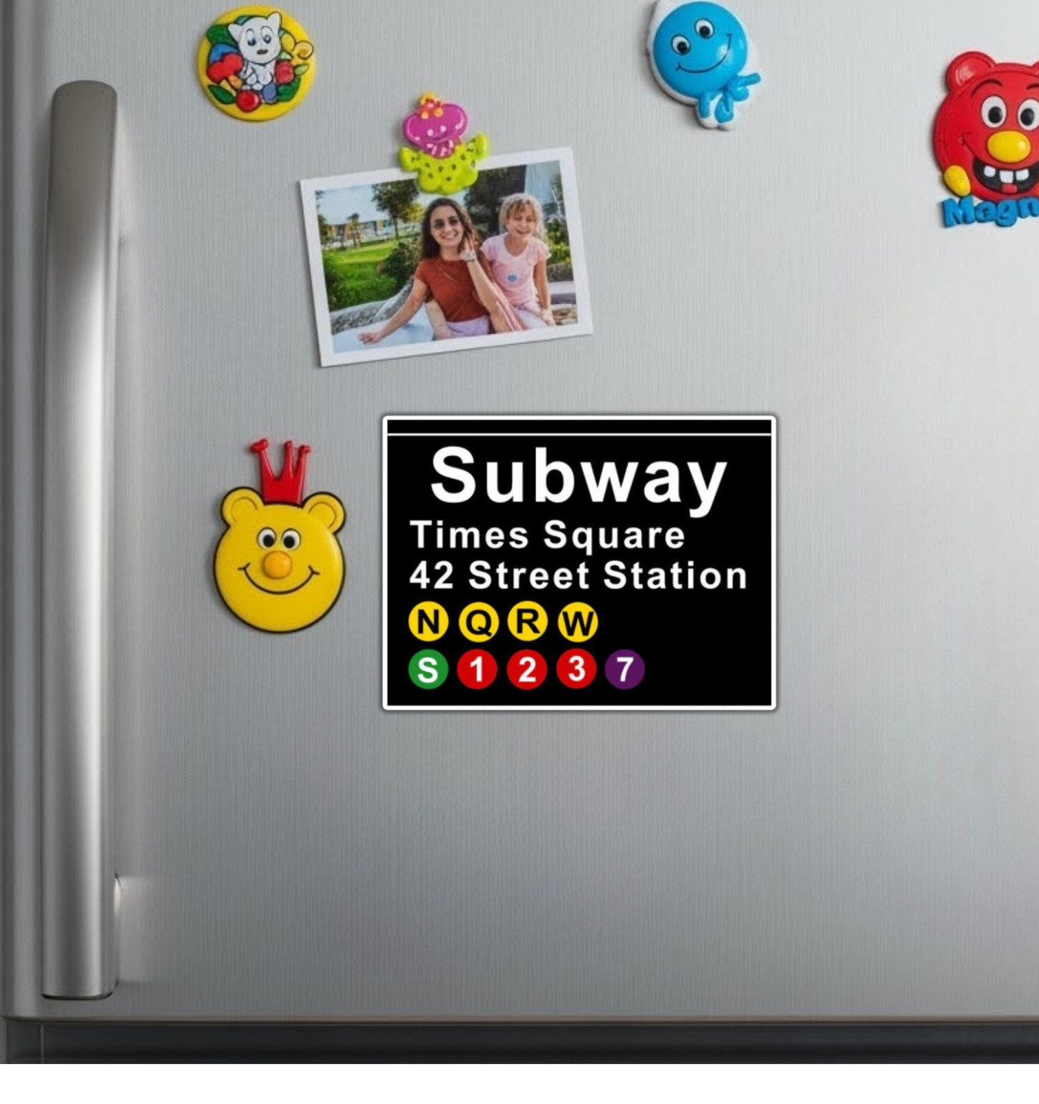 NYC Subway Signs Die Cut Glossy Fridge Magnets