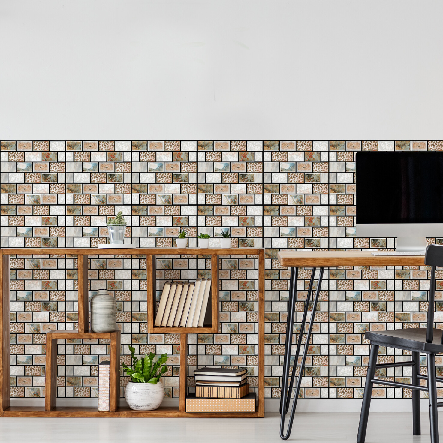 12"x12" 10Pcs 3D Wall Sticker Tile Brick Panel Self-adhesive Wall Waterproof PVC