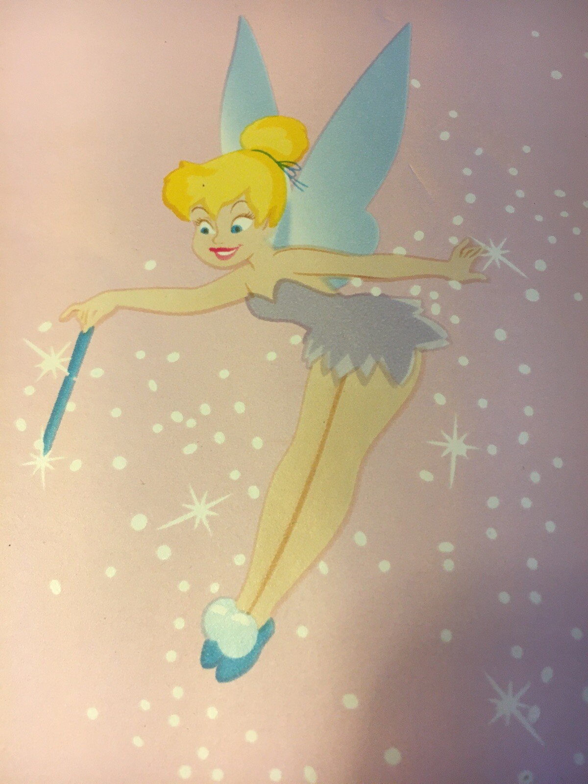 DISNEYS TINKERBELL PINK PURPLE BLUE WALLPAPER BORDER. NEW!