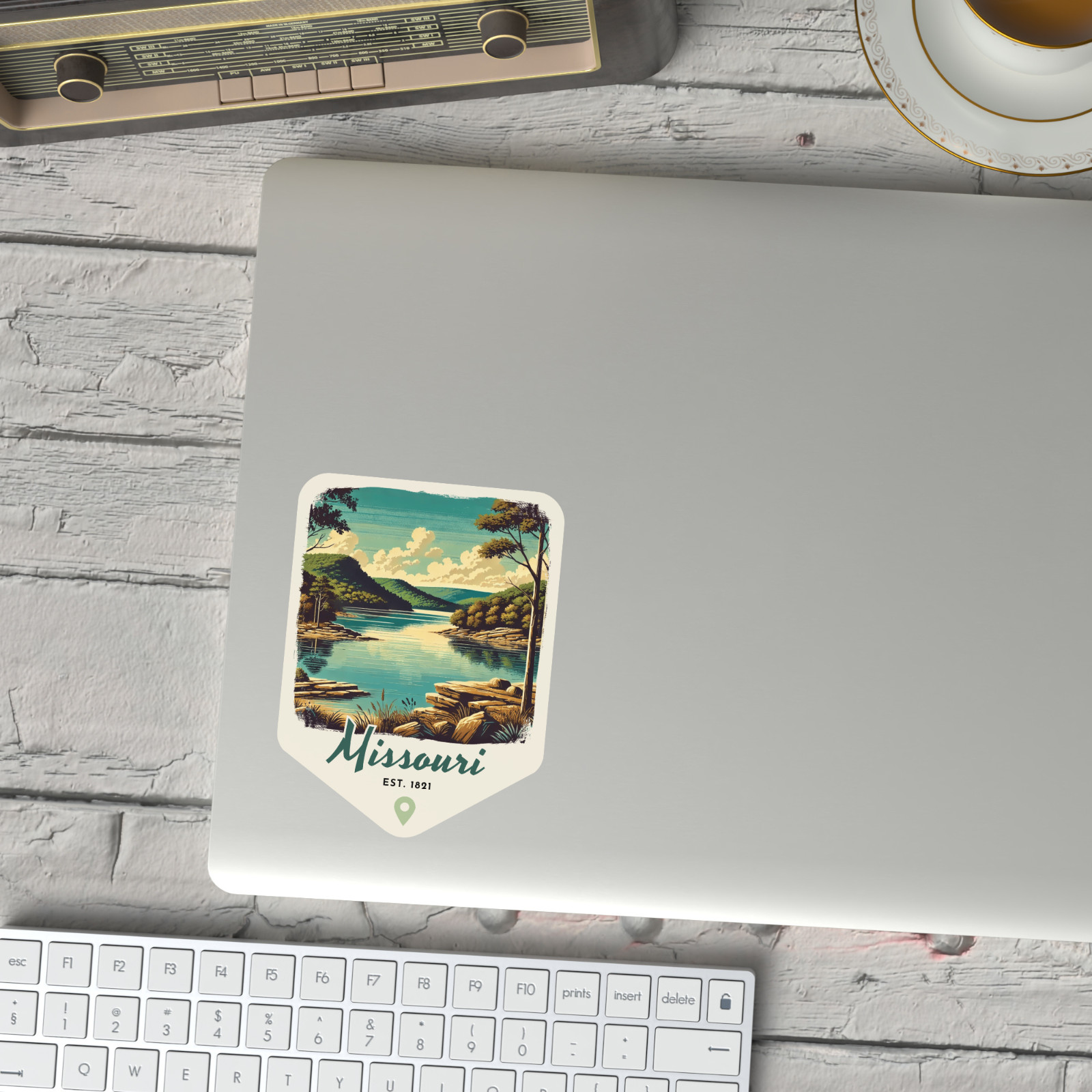 Missouri State Sticker Retro Travel Vinyl Decal for Laptop Water Bottle Car