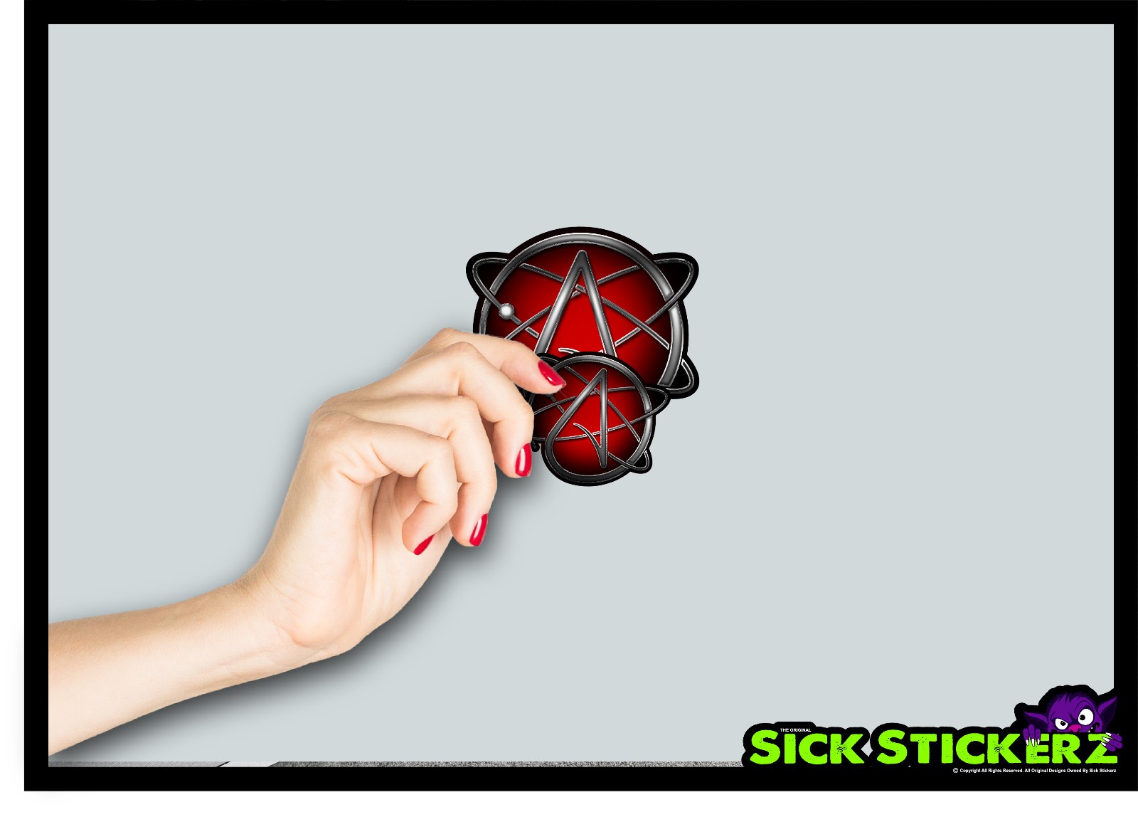 Atheist Sticker Decal Car Truck Window Religous No Gods Emo Goth Atheism Science