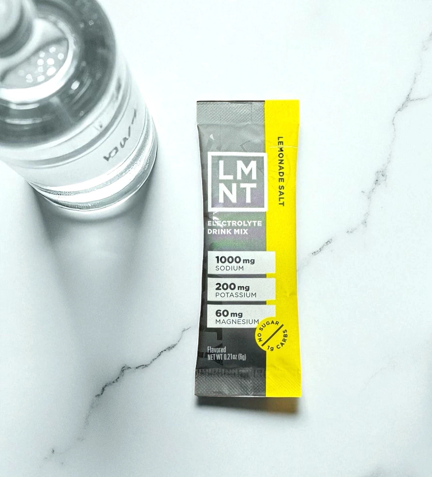 LMNT 2 Stickers + 1 Stick Set: More Salt Not Less, LMNT Black Square, Lemonade