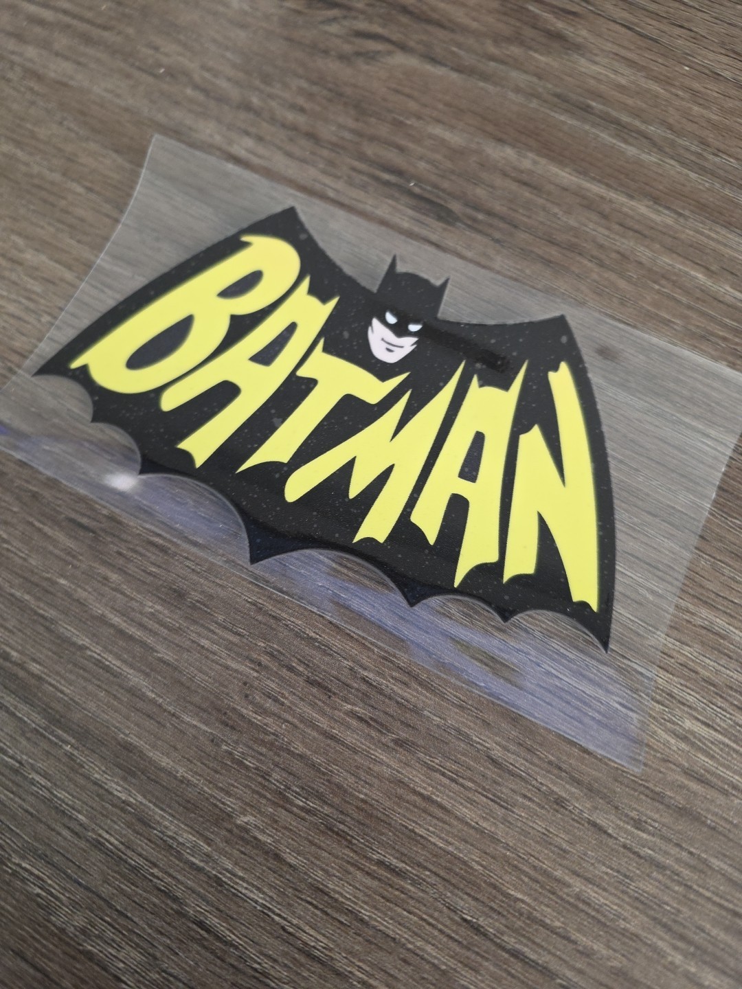 Batman Retro Vintage Raised UVDTF 3in Decal Made In The USA Waterproof