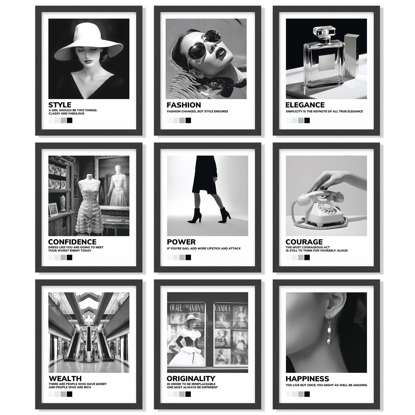 97 Decor Boujee Room Decor – Black And White Wall Art Posters, Black And Whit…