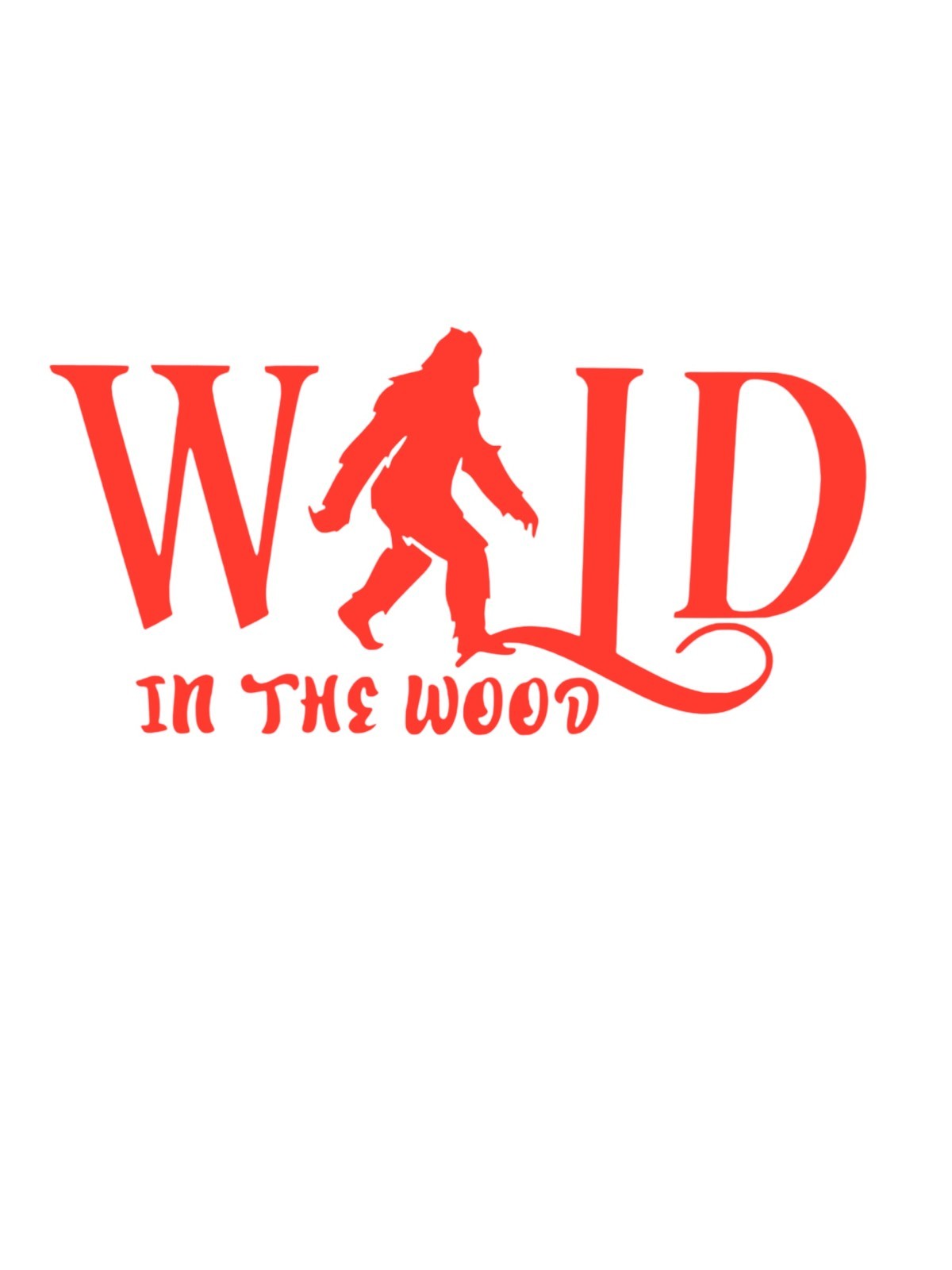Wild In the Wood Bigfoot vinyl decal for cars trucks most smooth surfaces