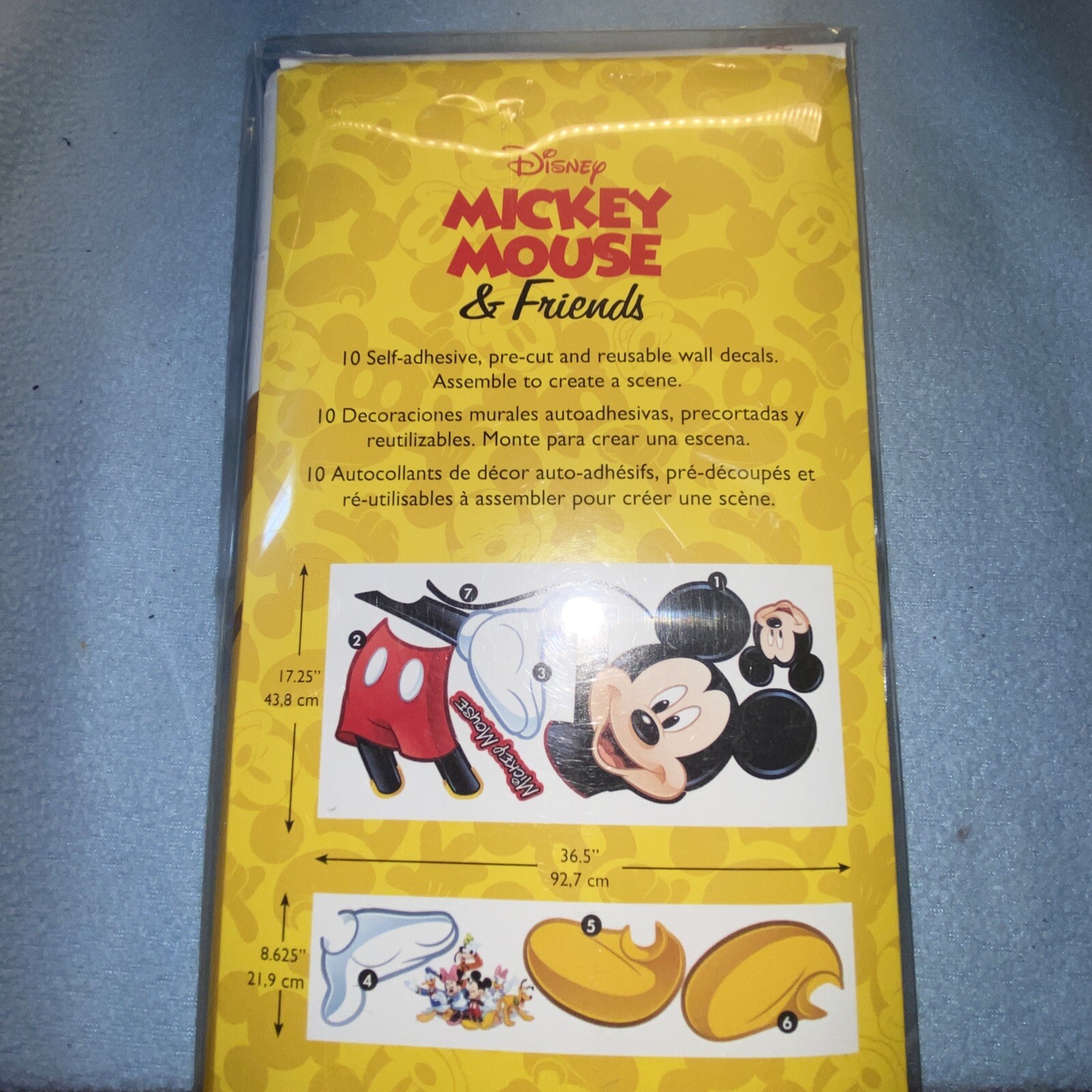 Room Mates Mickey Mouse And Friends Peel And Stick Giant Mickey Wall Decal New