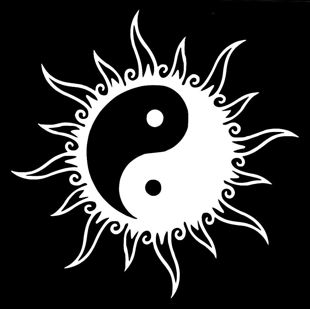 Yin Yang Sun Decal Sticker Window Laptop Yeti Cup Hippie Gypsy Rock n Roll*