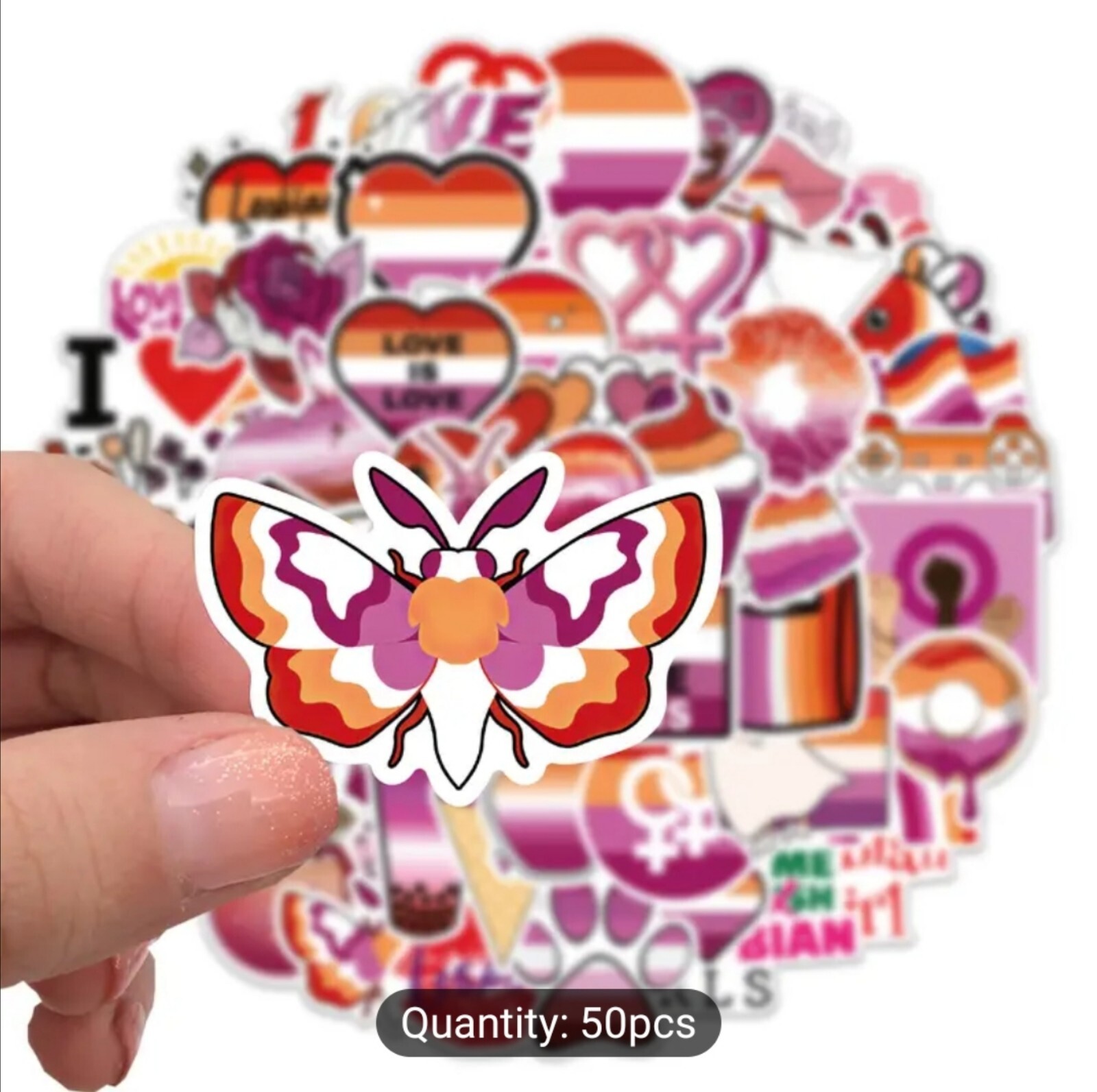 10 PCS Lesbian Pride Flag Stickers BRAND NEW