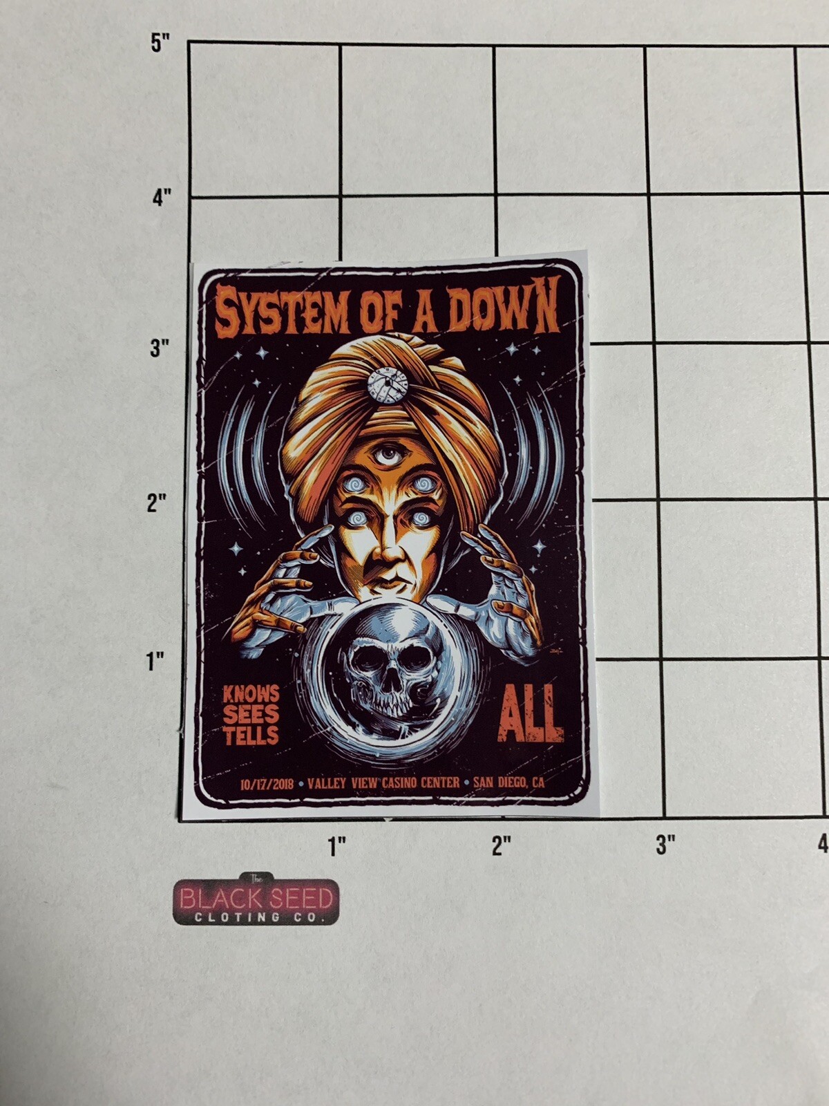 System of a Down Concert Poster Sticker – Valley View Casino Center