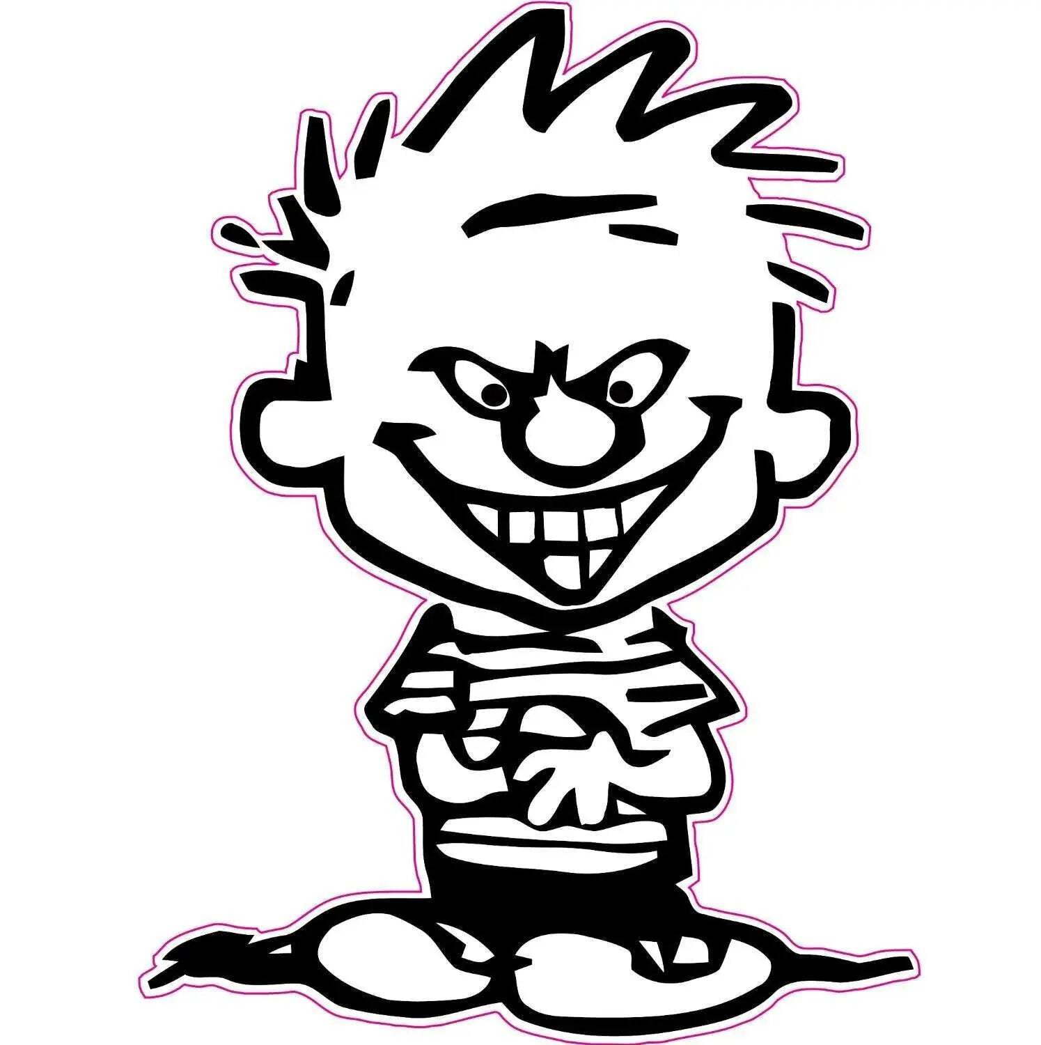 Evil Calvin Decal