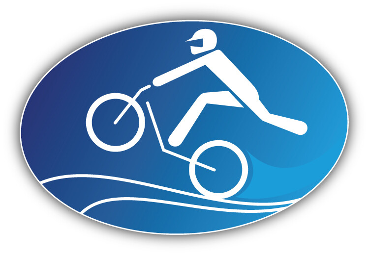 BMX Sport Emblem Car Bumper Sticker Decal