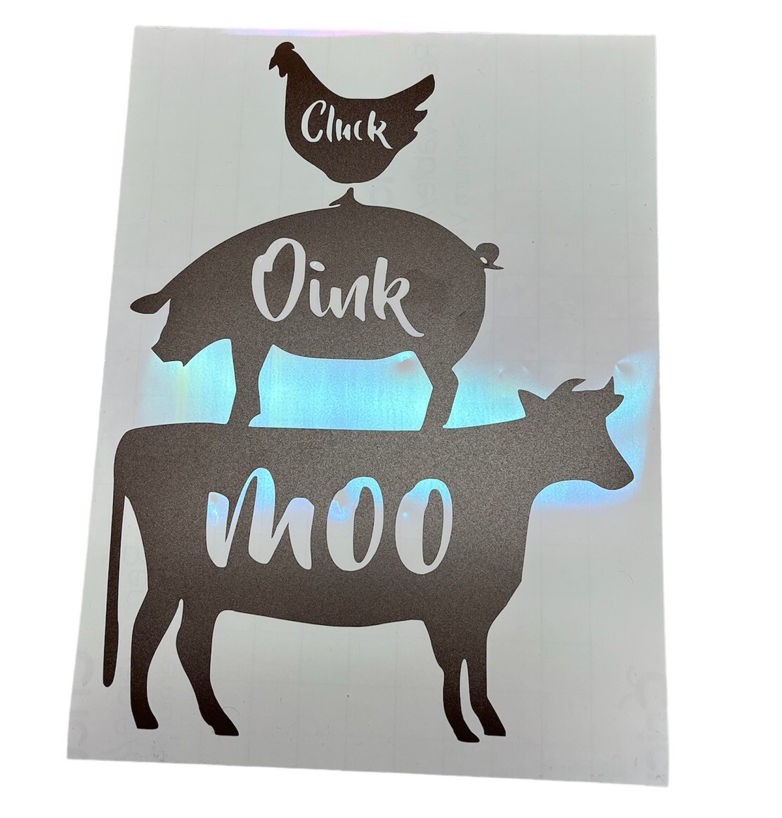 Farm animals Decal sticker 6×8" Kitchen Removable vinyl, Cow/Pig/Chicken decor