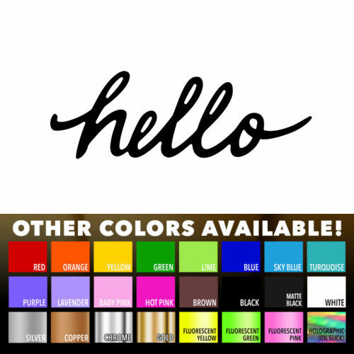 Hello Wall Decal Home Art Front Door Greeting Car Window Laptop Vinyl Sticker