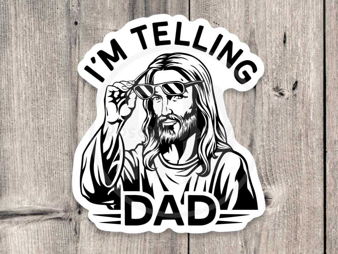 Funny Jesus Water Bottle Sticker – Sarcastic Gag Gift for Millennials