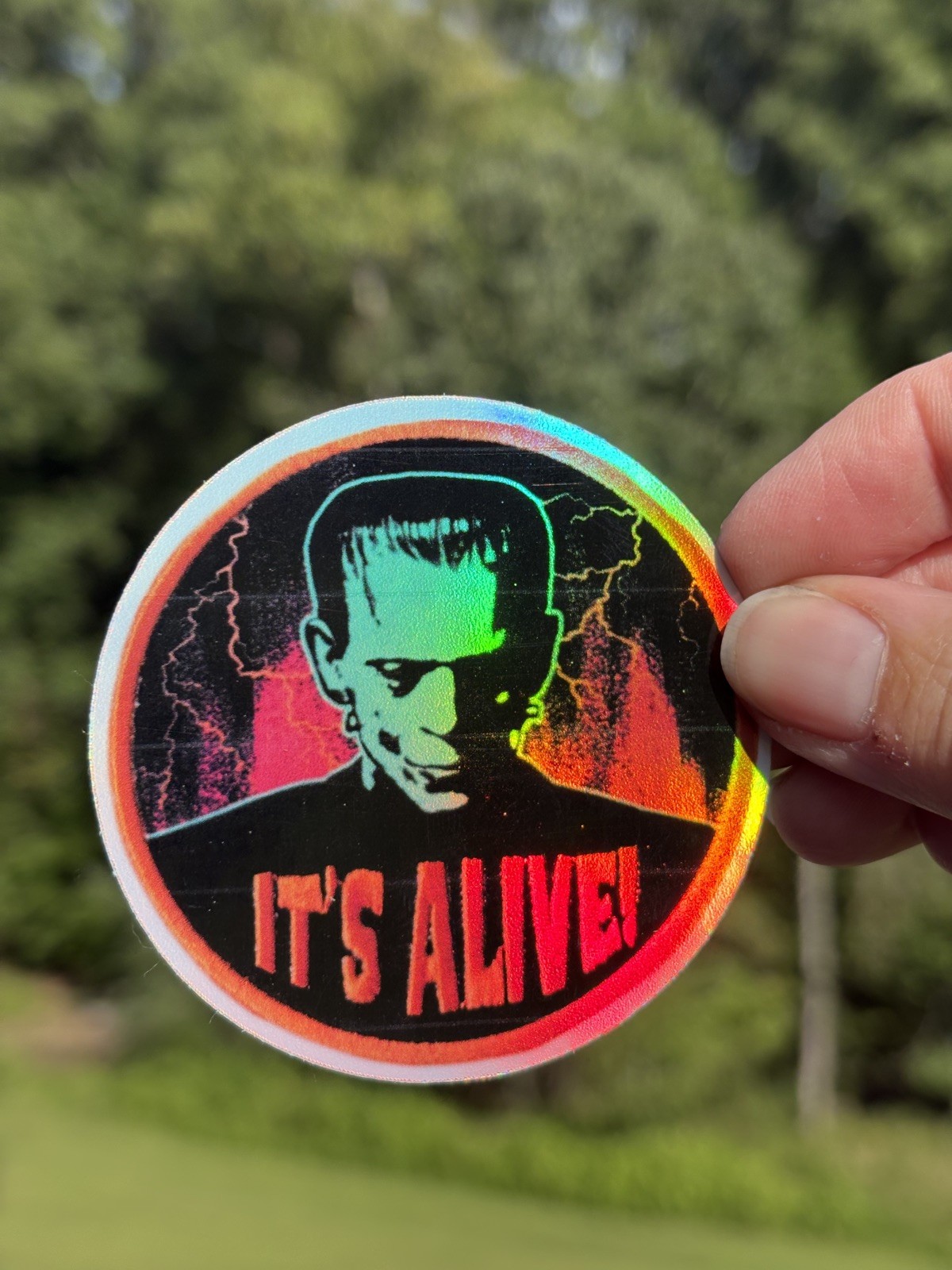 Monster classics Frankenstein it’s alive Waterproof Holographic Sticker