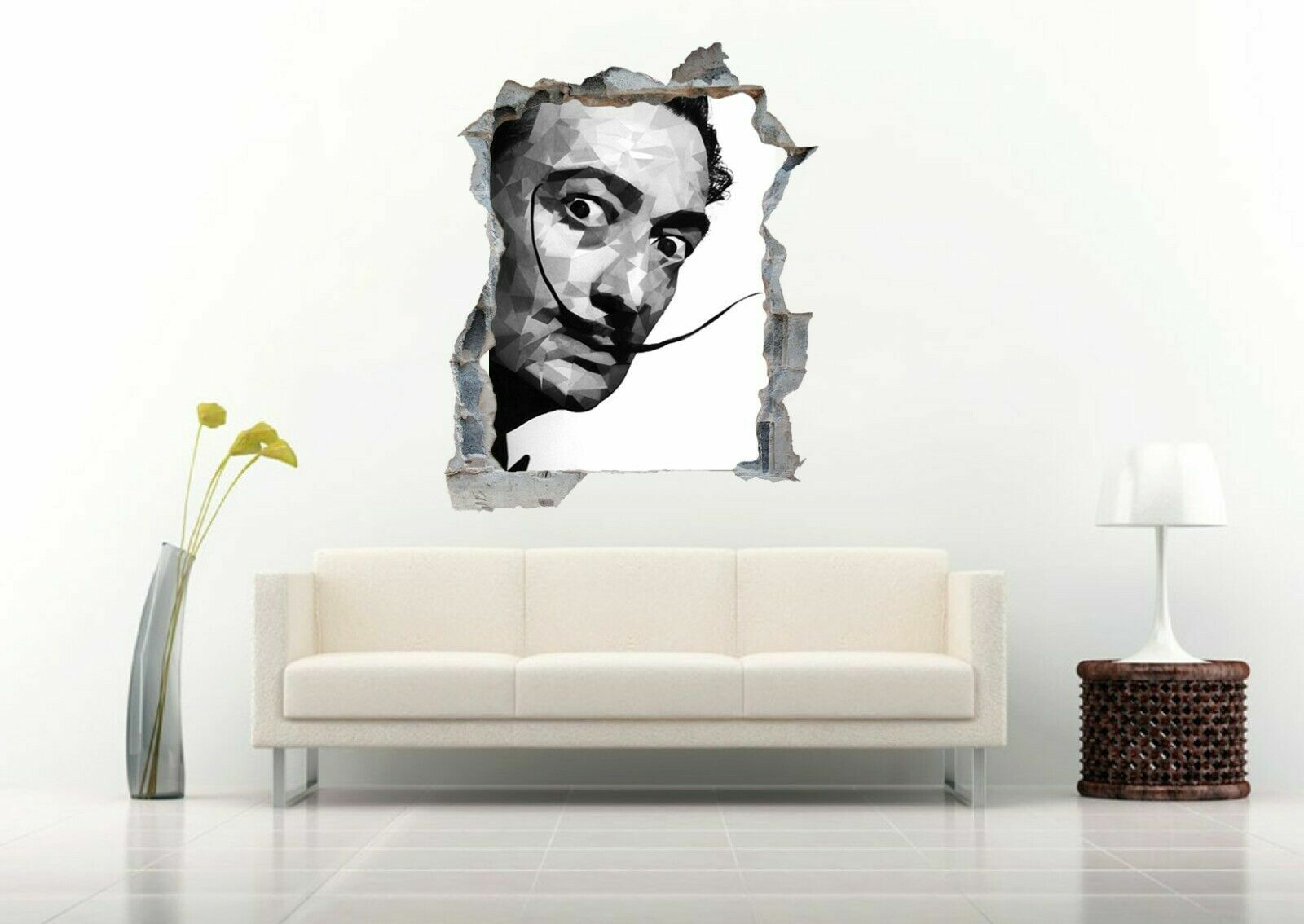 Salvador Dali Abstract 3D Wall Decal Removable Vinyl Sticker Mural Art Decor