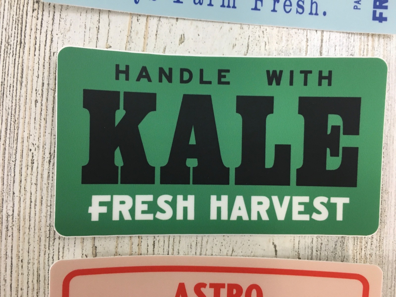 Fresh Harvest Atlanta GA Lot of 3 Farm Produce Stickers Eggs Kale Arugula NEW