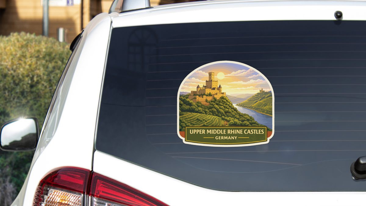 Upper Middle Rhine Castles Germany Sticker Decal Vinyl Die-Cut World Heritage