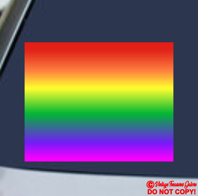 GAY PRIDE MONTH RAINBOW COLOR FLAG Vinyl Sticker Car Window Bumper Decal LGBT