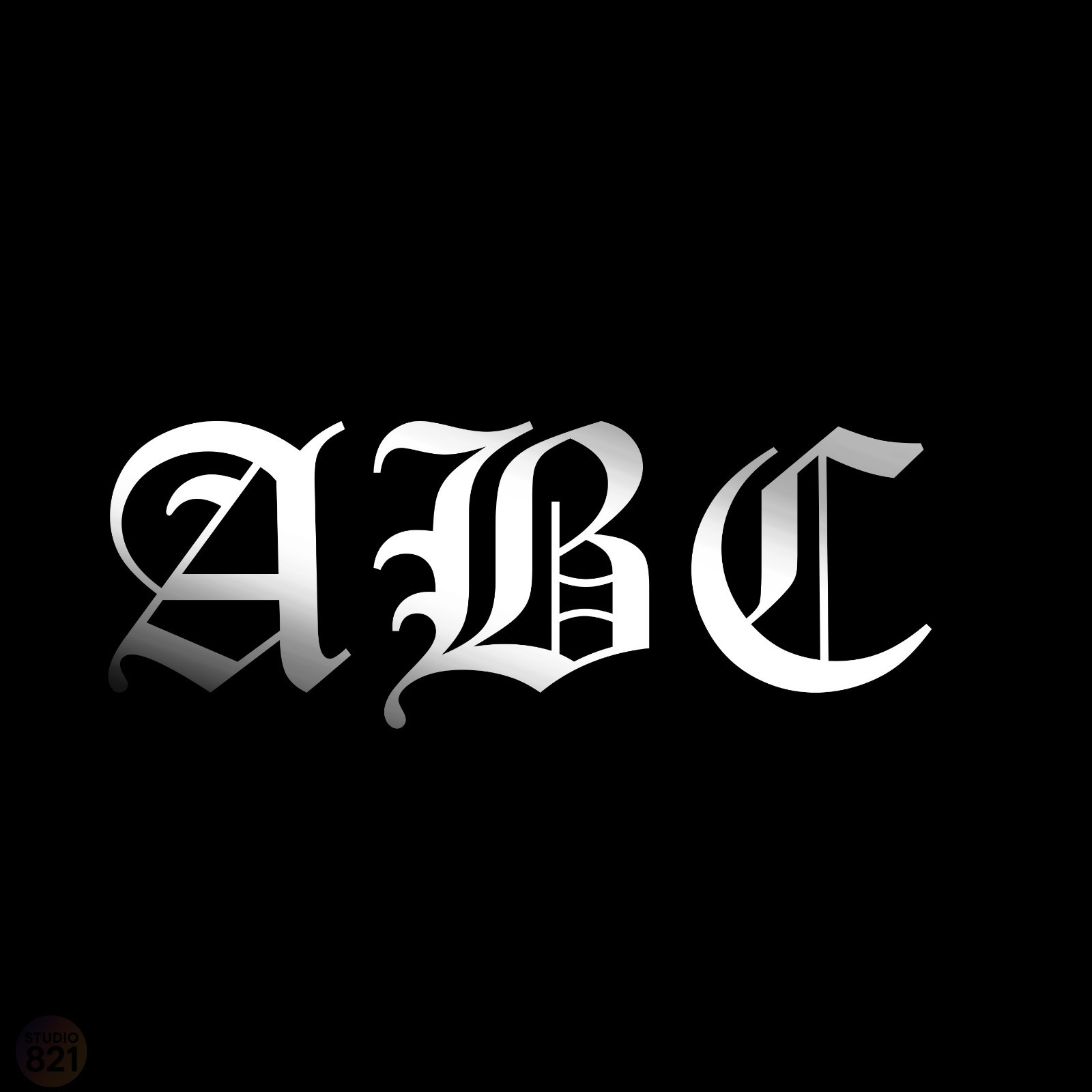 Custom Old English Initial Decal | 1–3 Letter Vinyl Monogram Sticker