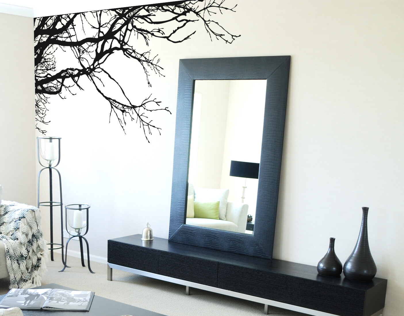 Stickerbrand Vinyl Wall Decal Sticker Large Tree Top Branches for Nursery #444