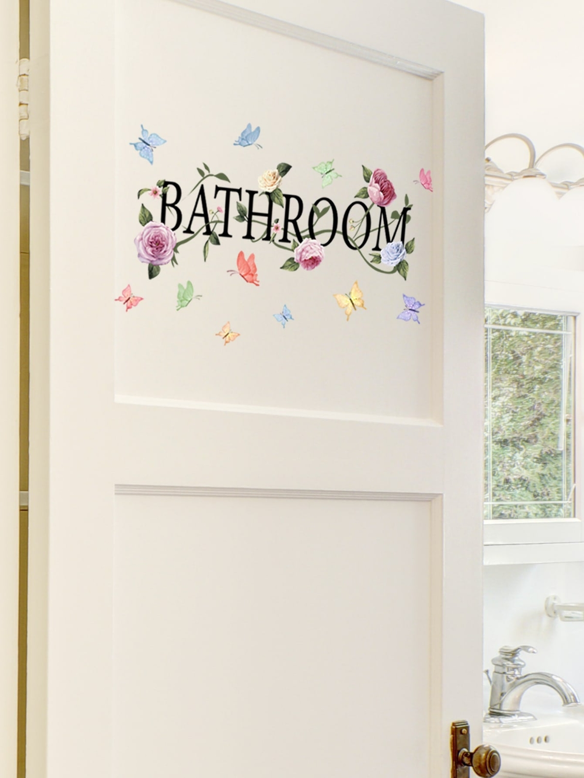 Bathroom Wall Sticker Removable DIY Wall Art Decor Decals Murals for Home