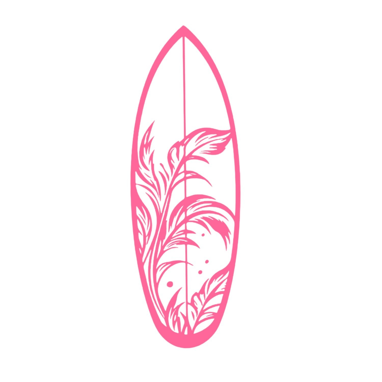 Surfboard Vinyl Decal for car Windows Laptops Any Smooth Surface design #19