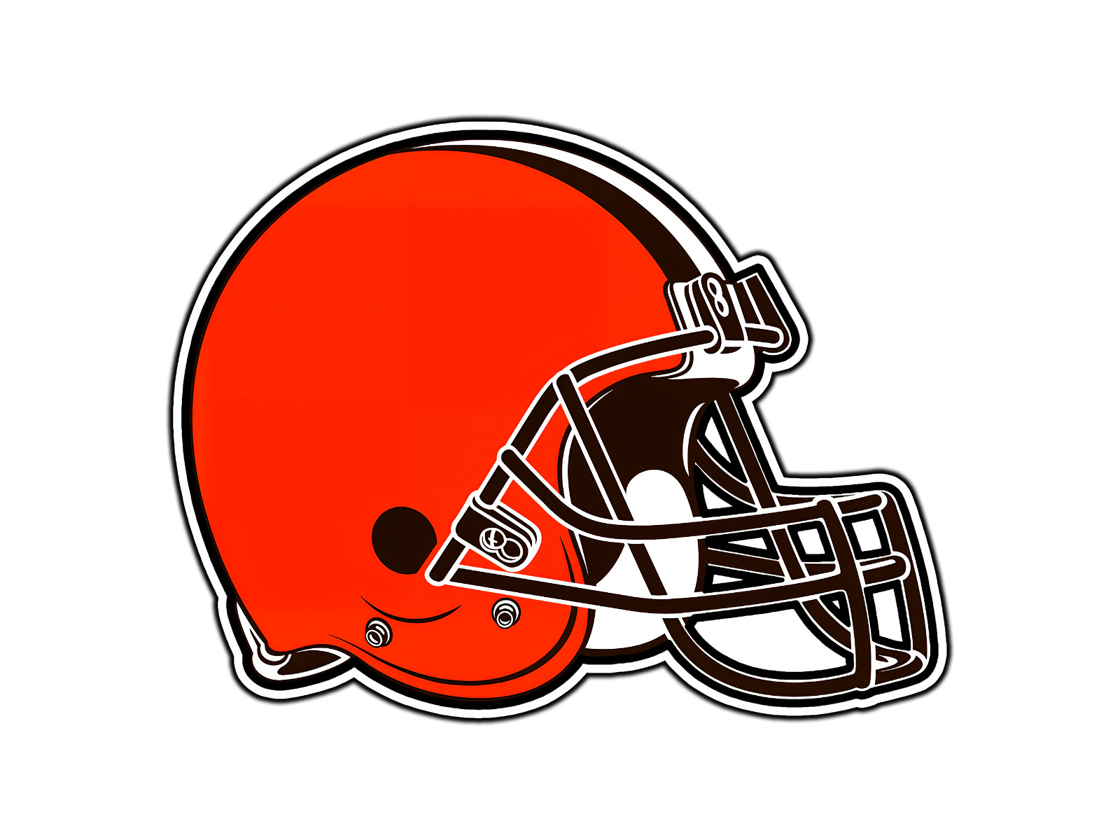 #014 Cleveland Browns Helmet Logo NFL Waterproof Vinyl Sticker Decal Die-Cut