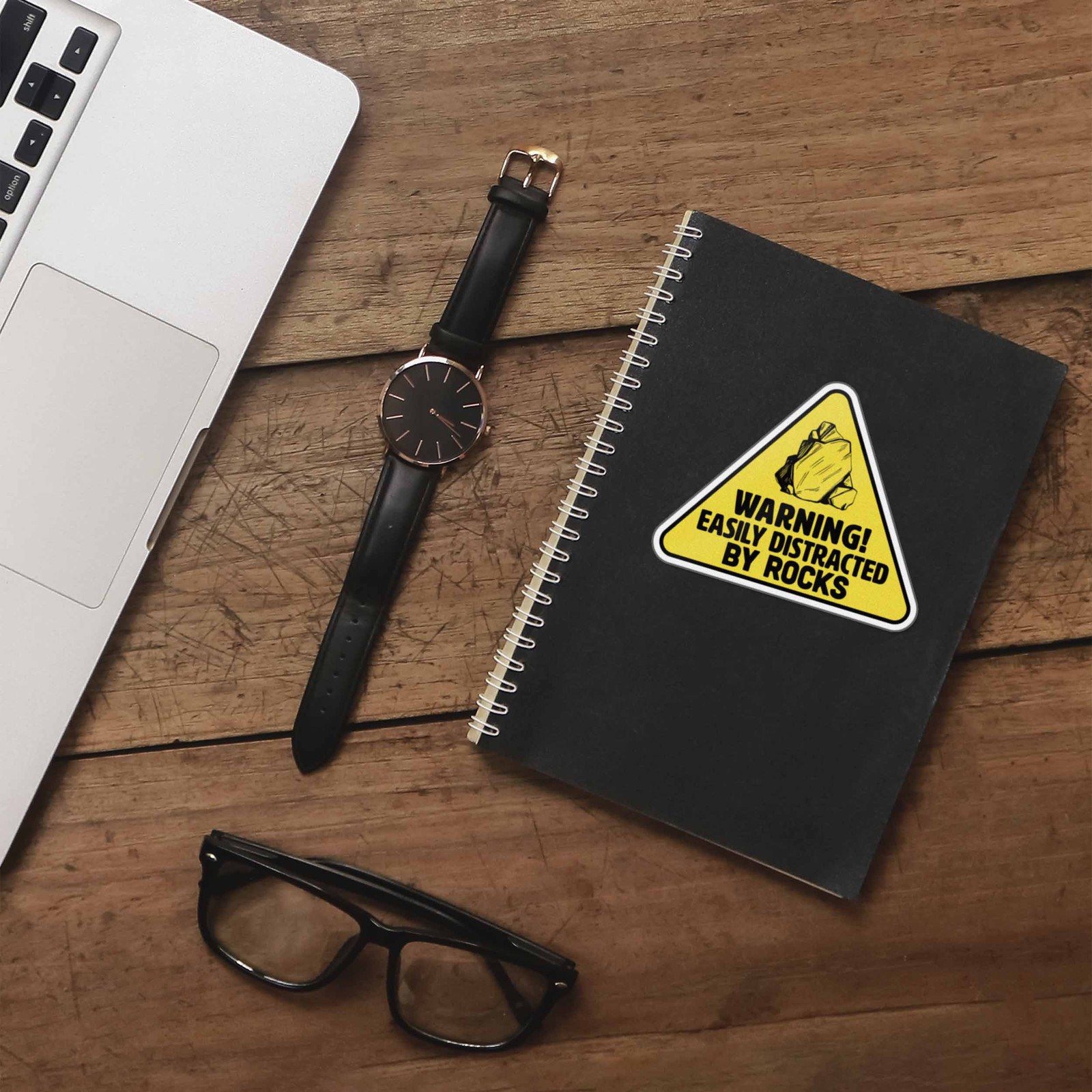 Easily Distracted by Rocks Sticker – Funny Nature Decal