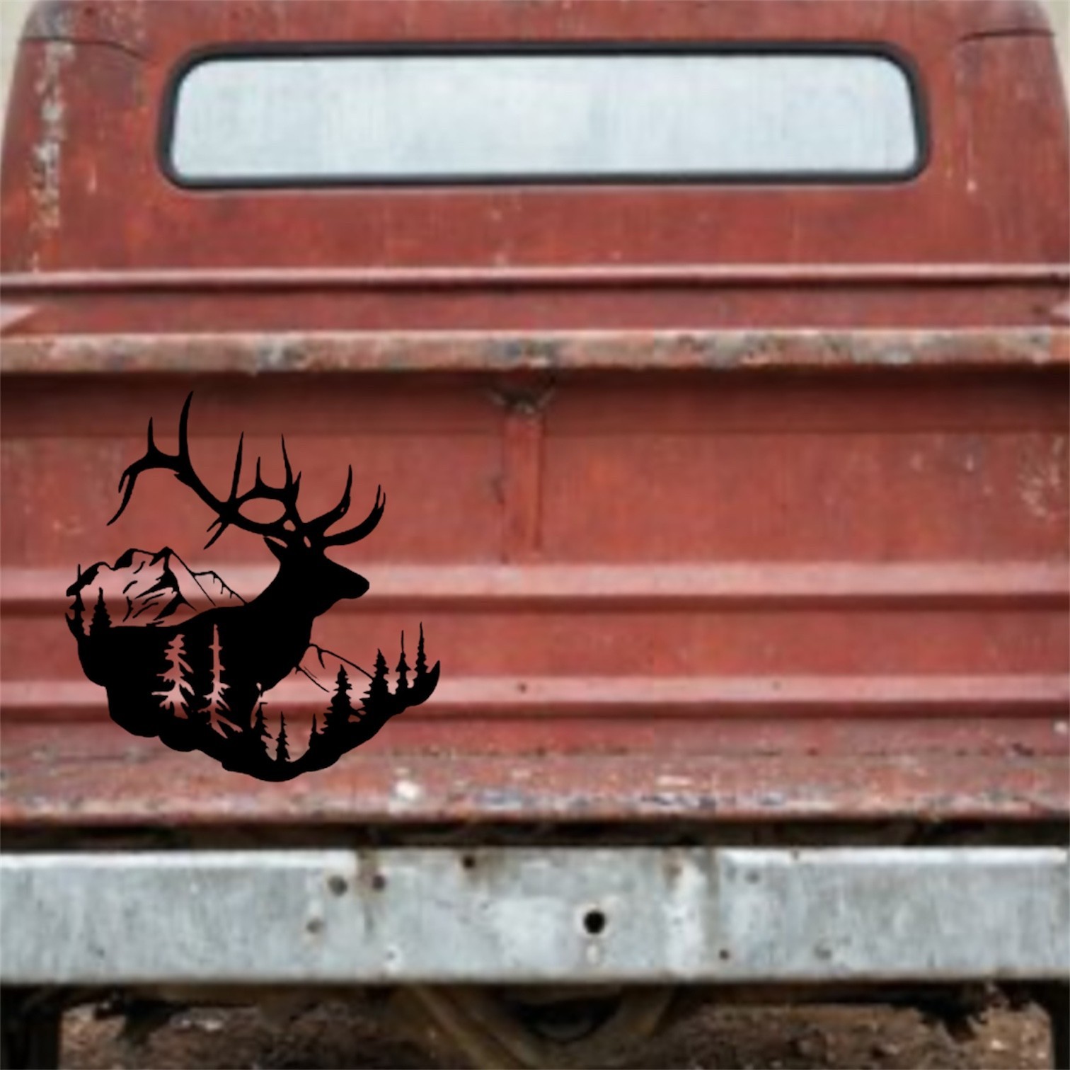 Elk Mountain#2 Vinyl Decal -Sticker for Jeep Car Truck Wall Window
