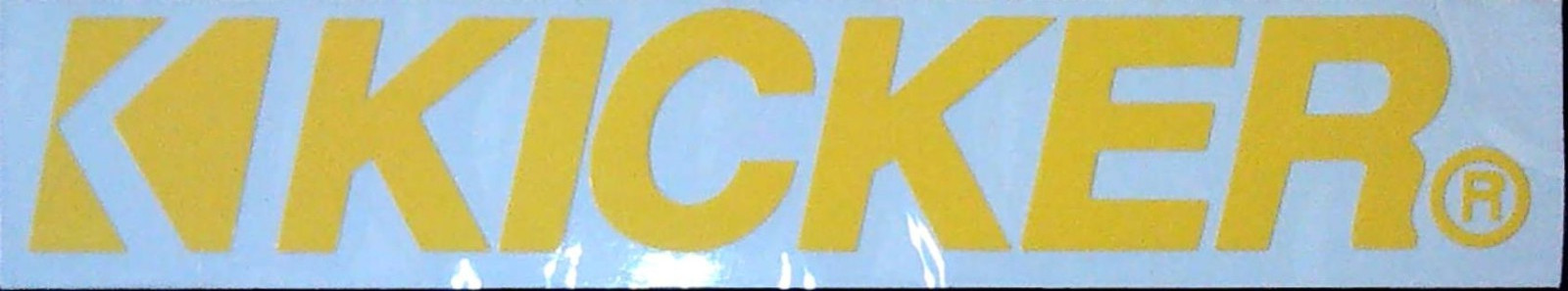 Kicker Audio Yellow Logo Car Stereo Radio Sticker Vintage Vinyl Logo Decal NEW