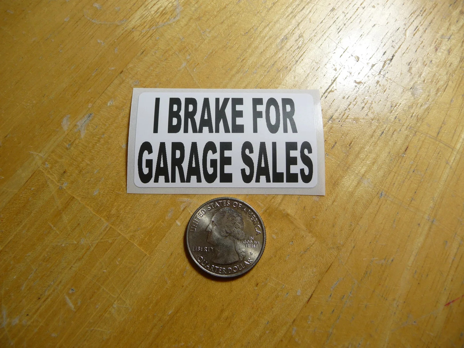 I BRAKE FOR GARAGE SALES STICKER DECAL 1 – 50 BULK PACK FUNNY DEAL TREASURES