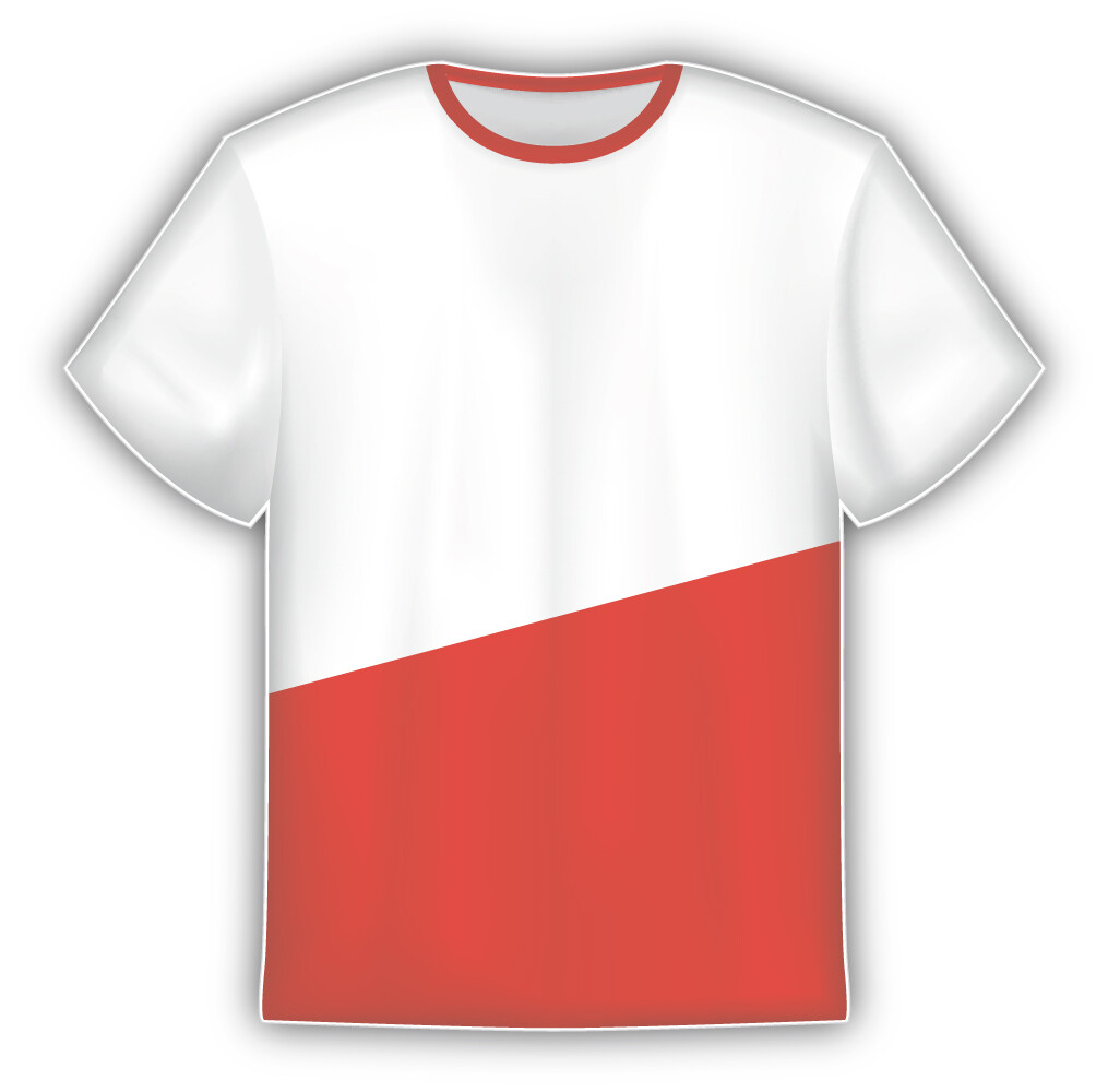 Poland Flag Sticker In The Form Of T Shirt Vinyl Sticker Decal