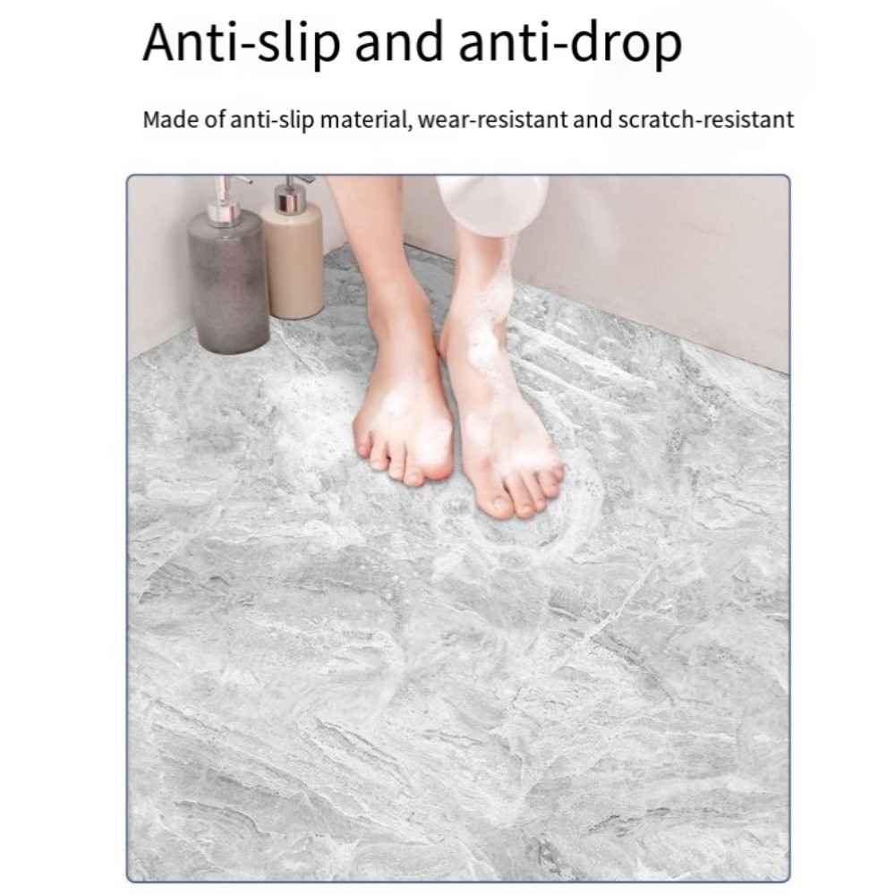 Durable Peel and Stick Wallpaper Anti-Slip Shower Floor Decals, Safe&Waterproof