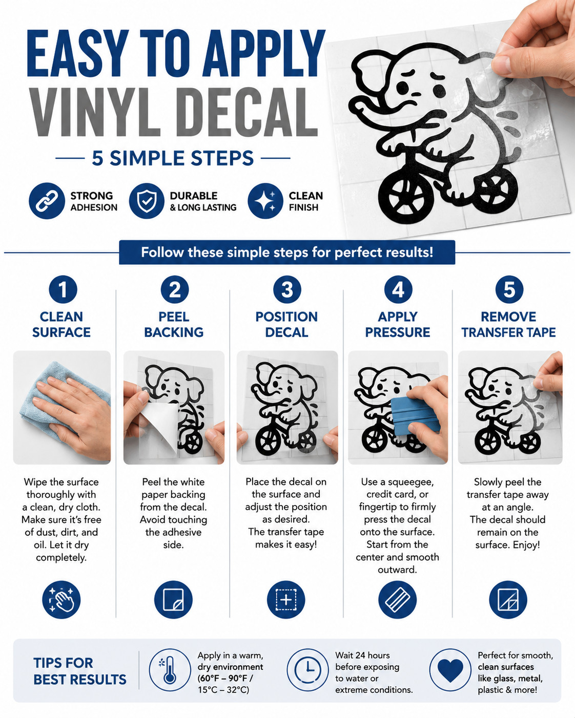 Cute Animal Vinyl Decal Sticker for Wall Window Laptop – Pick Size & Color