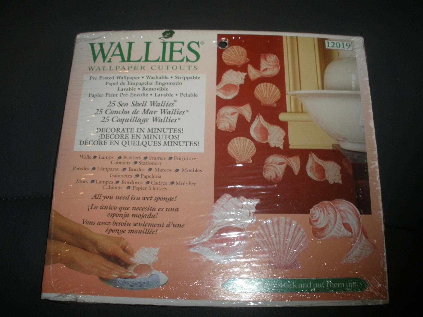 NEW Sealed Wallies Wallpaper Cutouts Sea Shells Item #12019