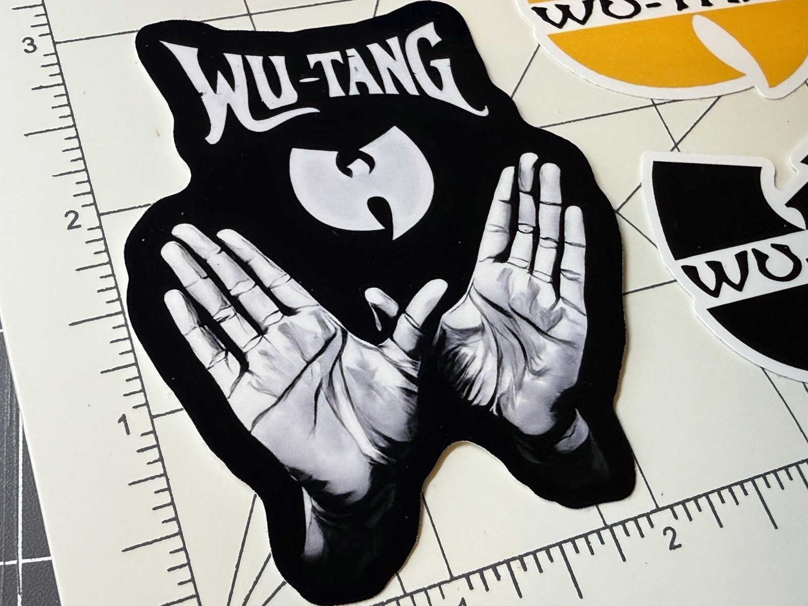 Wu Tang Clan Stickers Hands And Logo 3 Sticker Lot 3”