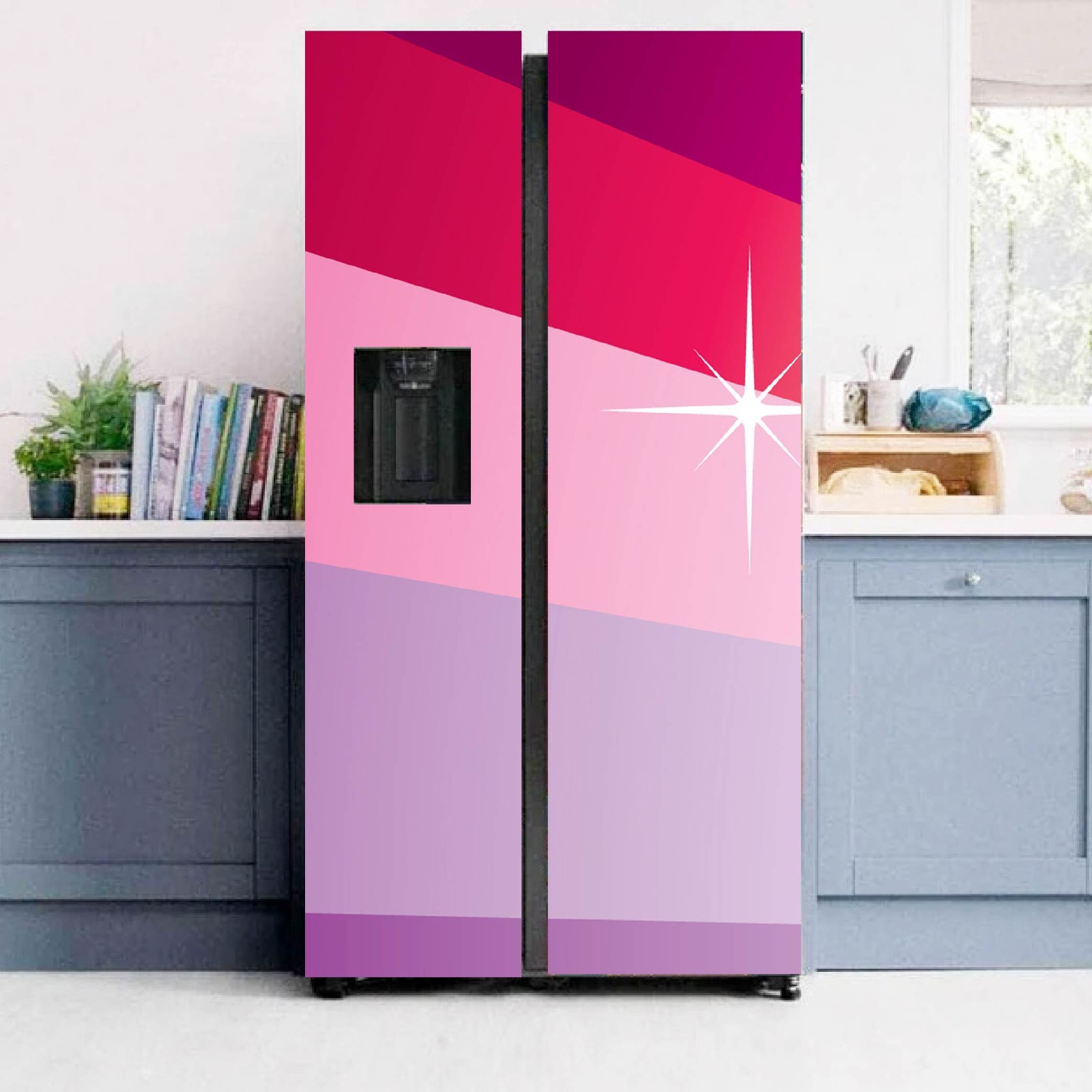 Large Refrigerator Wrap Vinyl Cover
