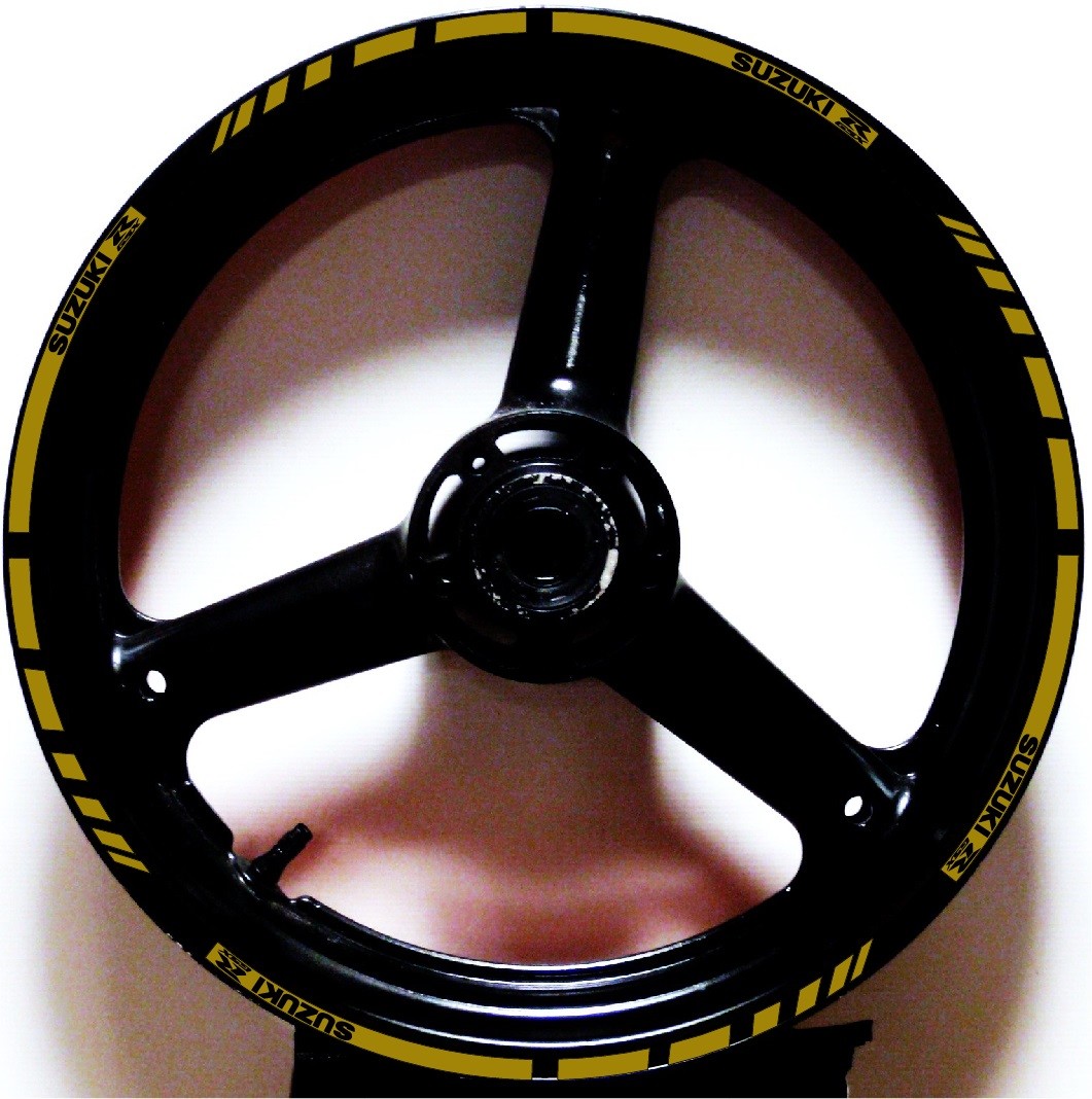CUSTOM 2 TONE GP RIM STRIPES WHEEL DECALS TAPE STICKERS SUZUKI GSXR 600 750 1000