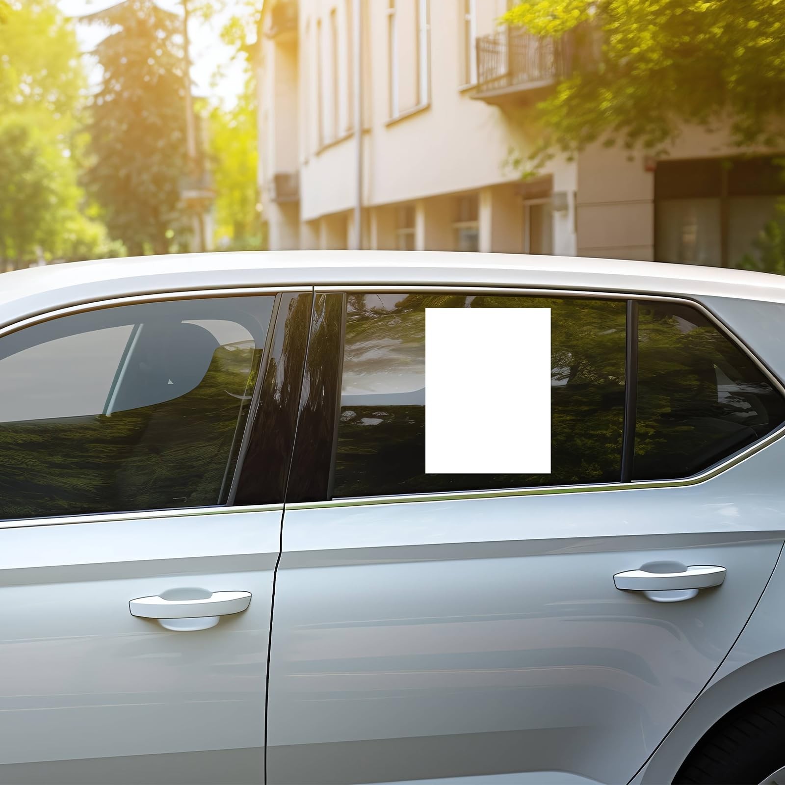 Maitys 100 Pcs Outdoor Window Stickers for Car Dealers 8.5" x 11" Plain White…