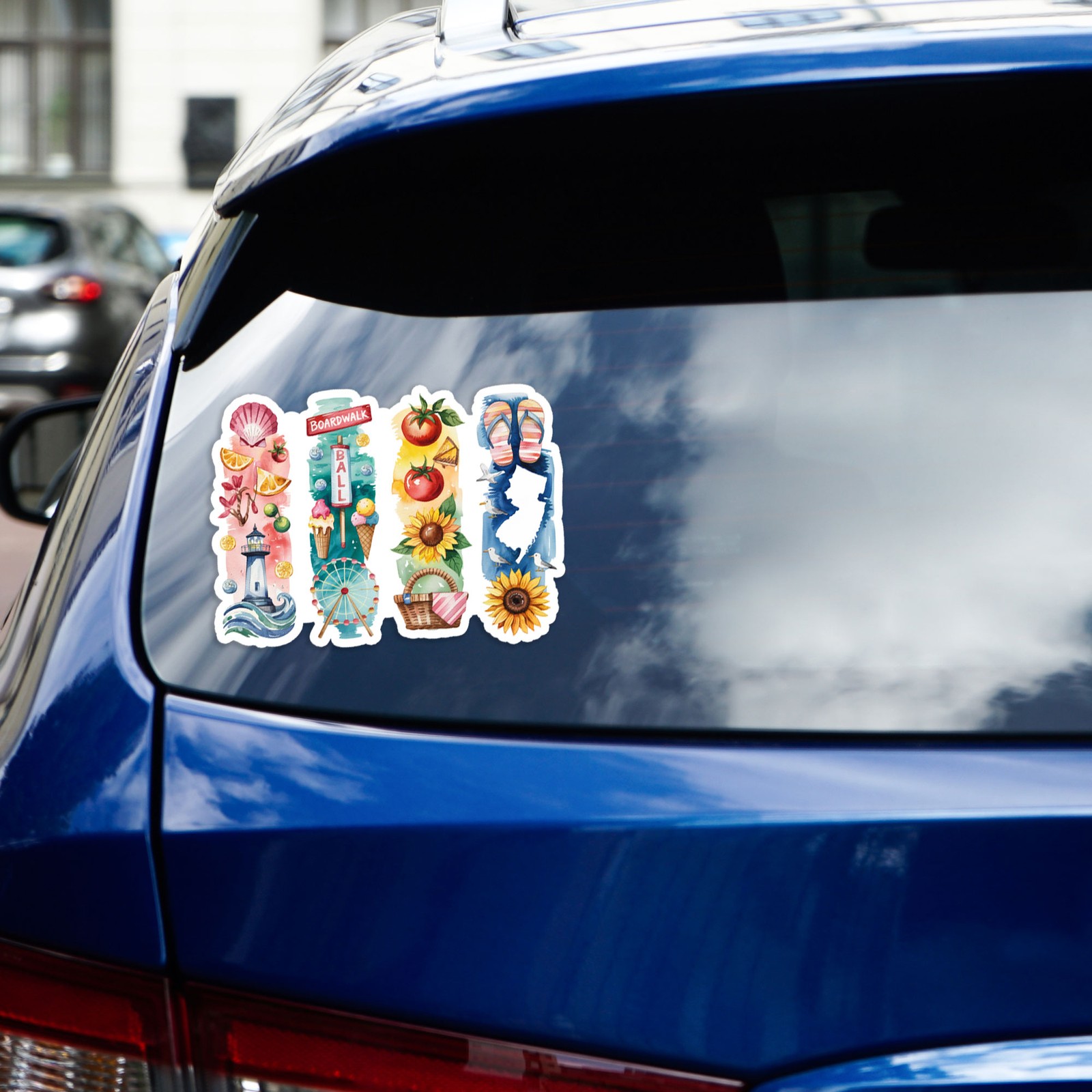New Jersey Brushstrokes – Vinyl Decal Sticker – Car Window Laptop – #1378
