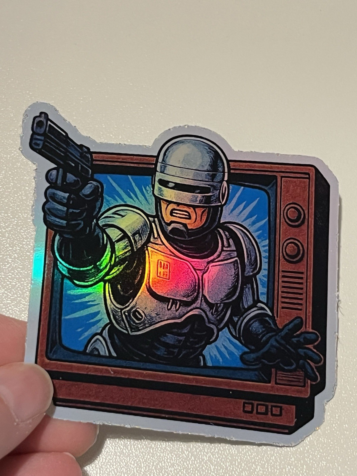 RoboCop 3 Inch Waterproof Vinyl Holographic Sticker