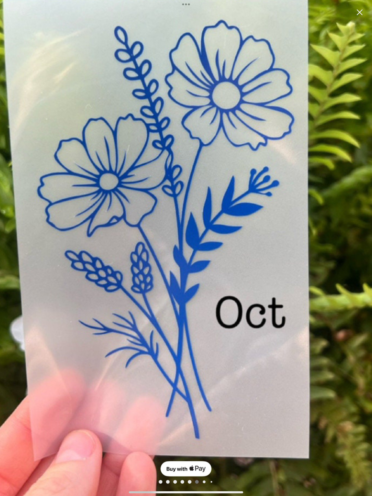 Birth Flower Vinyl Decal – Custom Bouquet Sticker – Floral Design 5 INCHES TALL