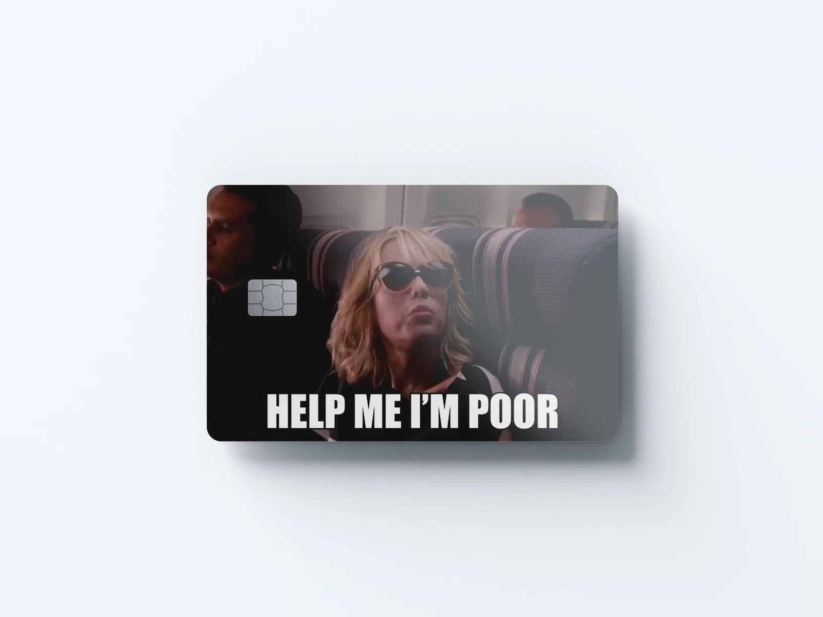 Credit Debit Card Skin Funny Meme Help Me I'm Poor Cover Waterproof