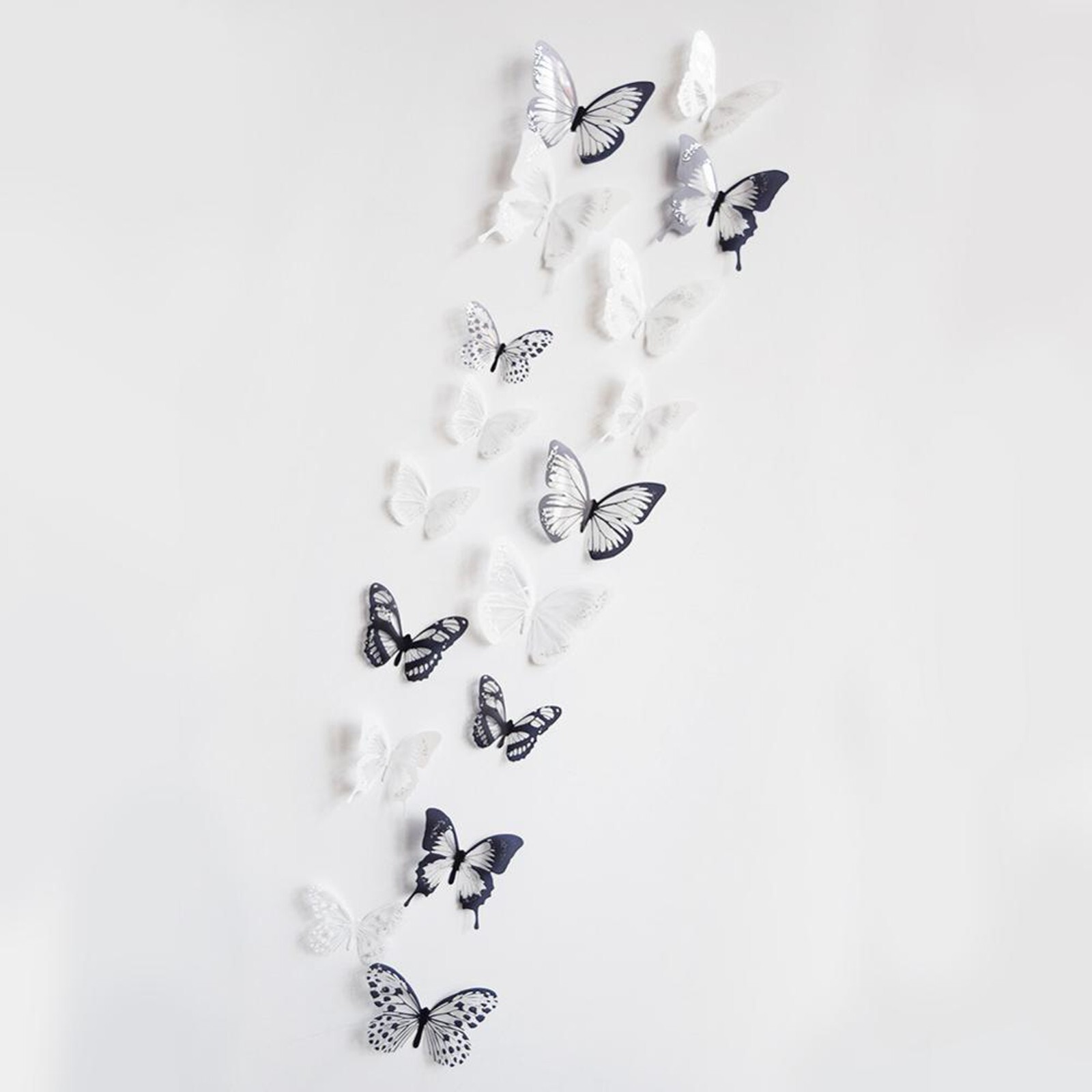 19 pcs 3d small butterfly wall decor, party, wedding, diy, home decoration