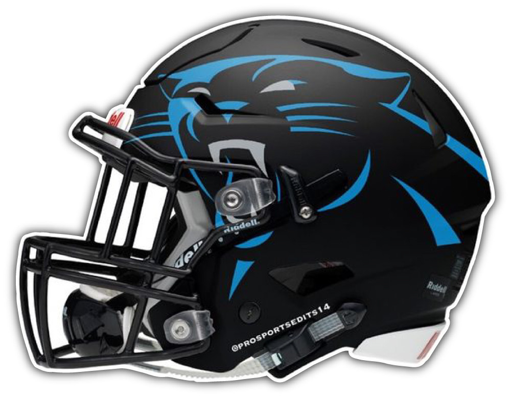 Carolina Panthers Dark Helmet NFL Car Bumper Sticker Decal- 3" or 5"
