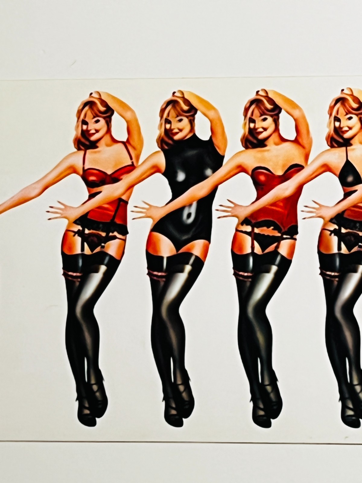 1974 FIORUCCI 7 Women in Lingerie Sticker Very RARE & Cool Milano !