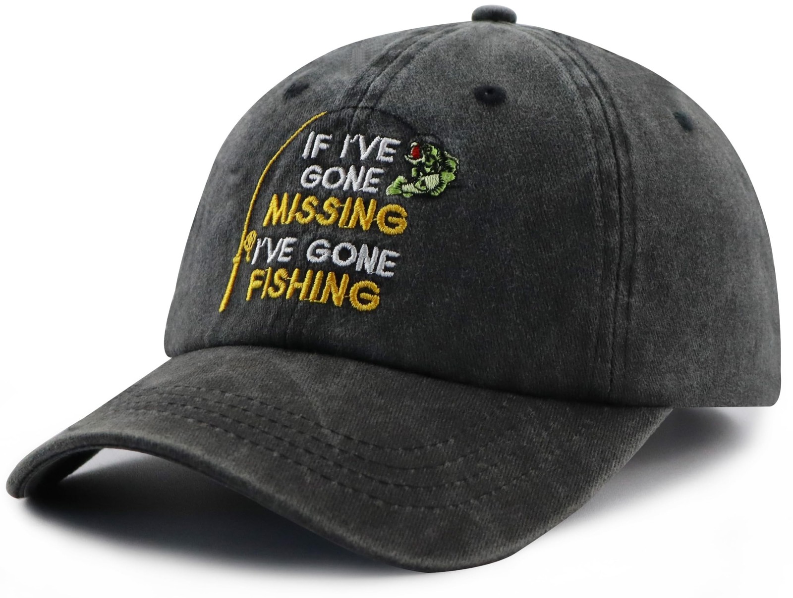If I've Gone Missing I've Gone Fishing Hat for Men Women, Funny Adjustable Em…